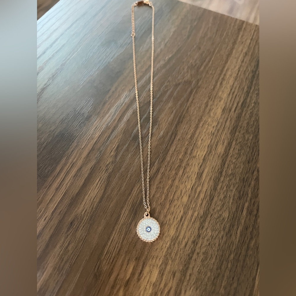 Crystal evil eye necklace